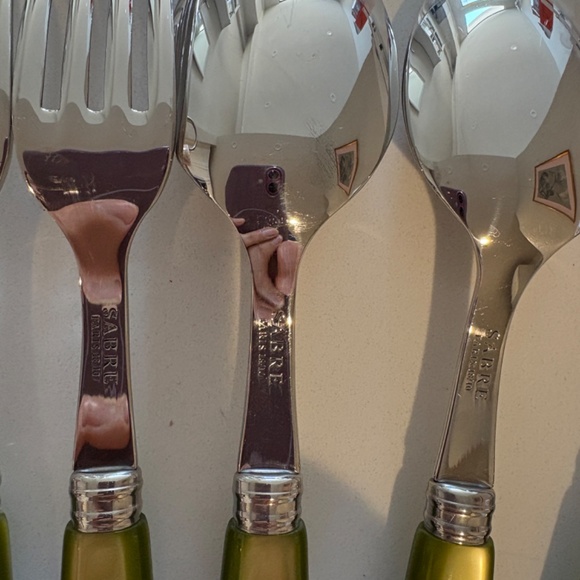 Sabre Paris Icône, Moss Soup spoon & Fork Set of 6 - Picture 4 of 9